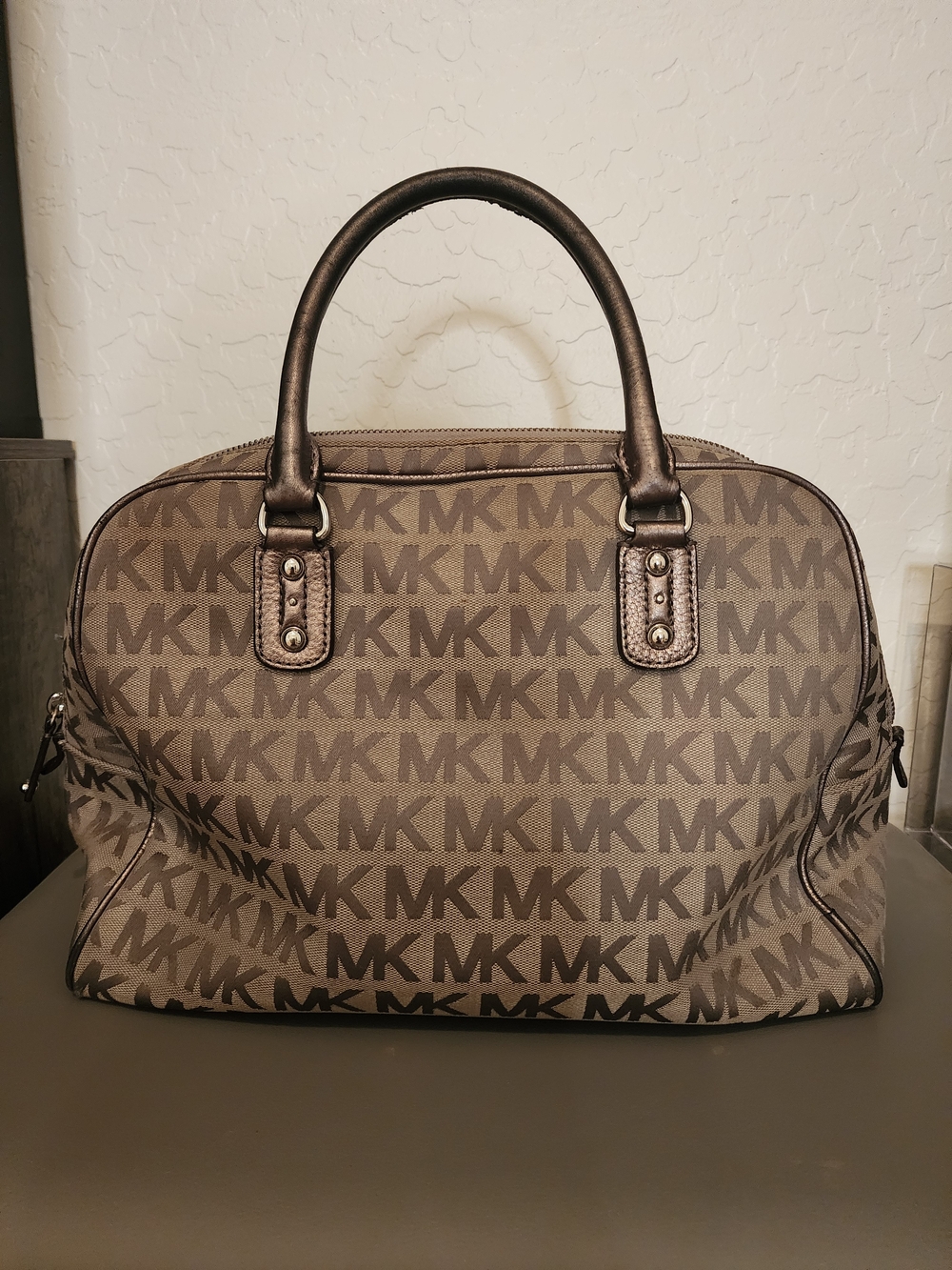 Michael Kors Brown Logo Satchel Bag